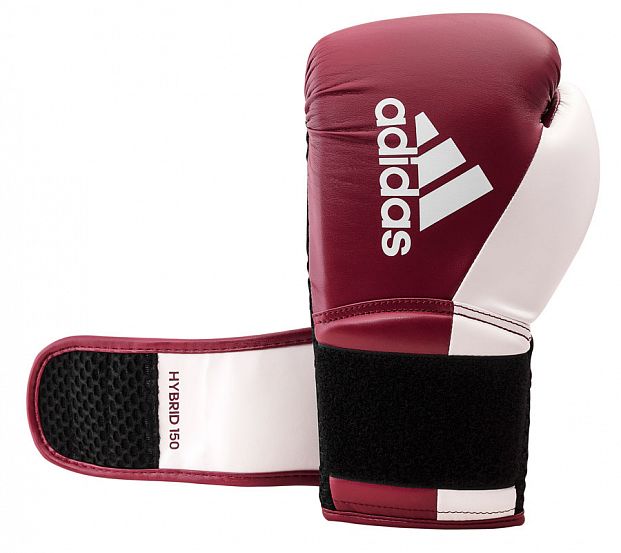 Перчатки боксерские Hybrid 150 бордово-белые фото 8