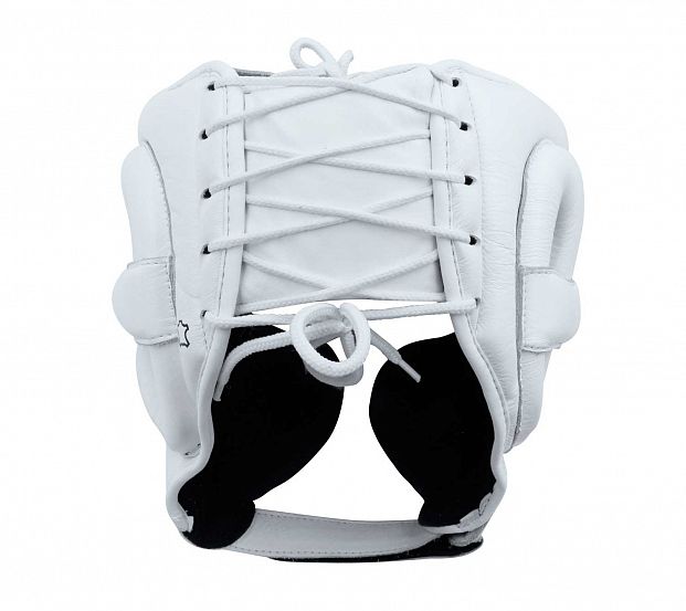 Шлем боксерский AdiStar Pro Headgear бело-черный фото 3