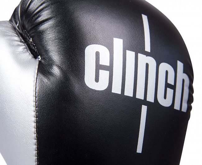 Перчатки боксерские Clinch Aero черно-серебристые фото 8