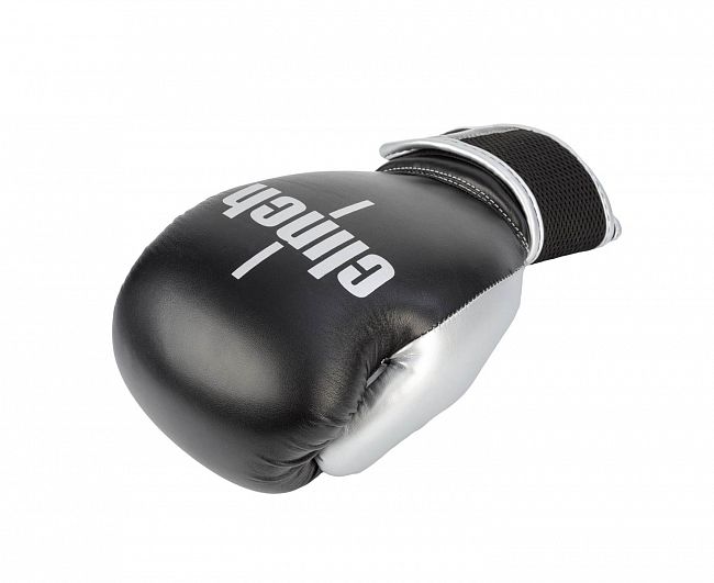 Перчатки боксерские Clinch Aero 2.0 черно-серебристые фото 6