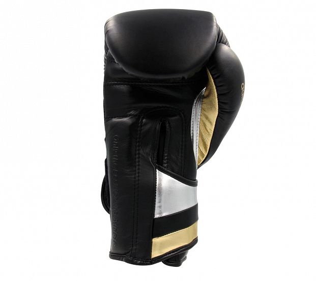 Перчатки боксерские AdiSpeed черно-золото-серебристые фото 6
