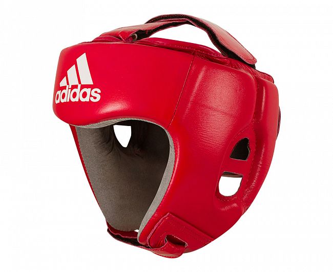 Шлем боксерский AIBA красный фото 3