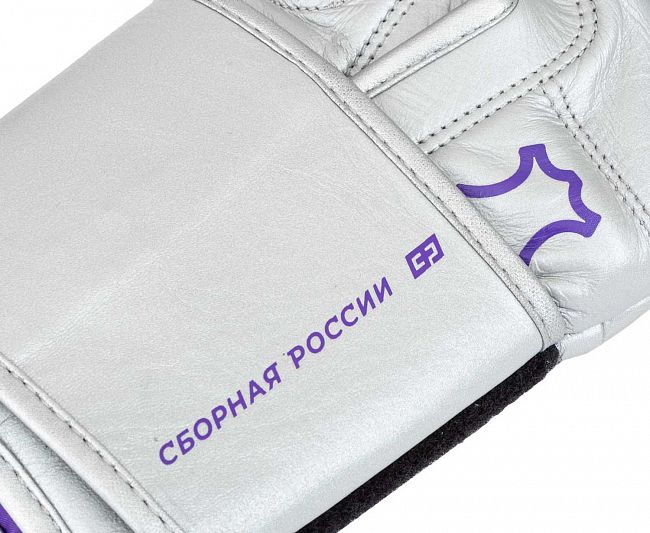 Перчатки снарядные Clinch Bag Mitts Undefeated Russian Team серебристые фото 10