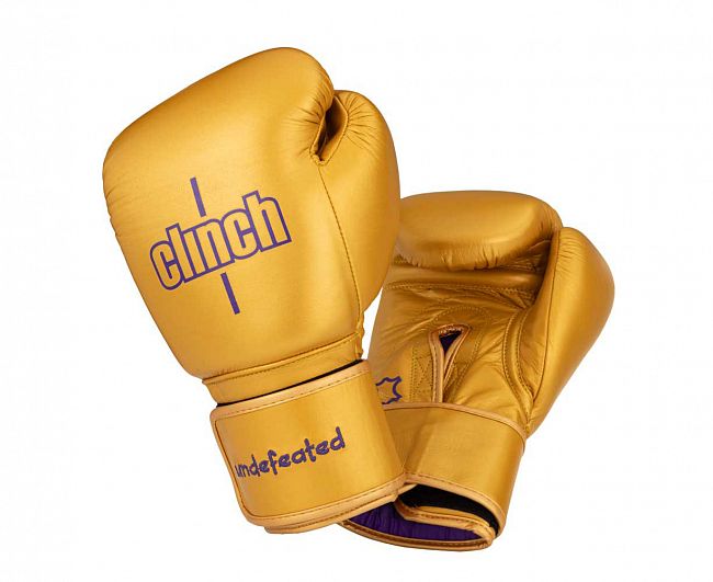 Перчатки боксерские Clinch Undefeated золотые фото 12