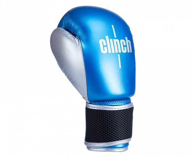 Перчатки боксерские Clinch Kids сине-серебристые фото 3