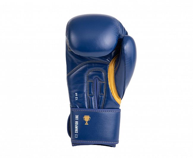 Перчатки боксерские Clinch Olimp Premium Champion Line синие фото 4