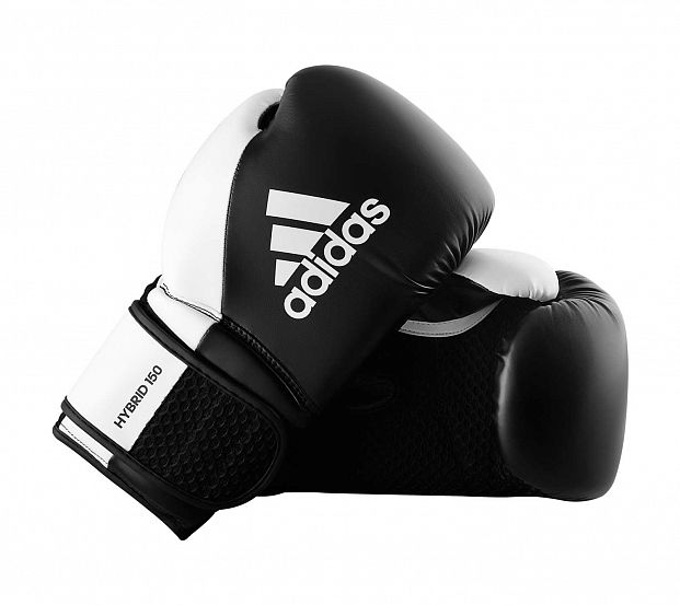Перчатки боксерские Hybrid 150 черно-белые фото 8