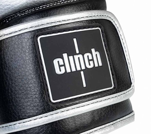 Перчатки боксерские Clinch Punch 2.0 серебристо-черные фото 6