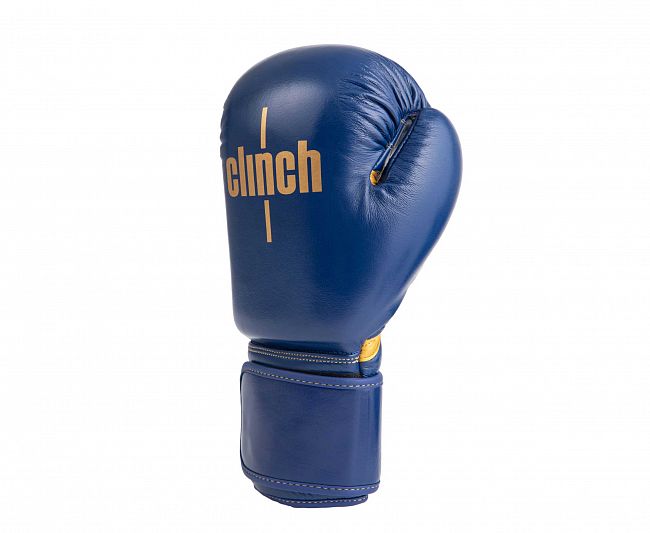 Перчатки боксерские Clinch Olimp Premium Champion Line синие фото 3
