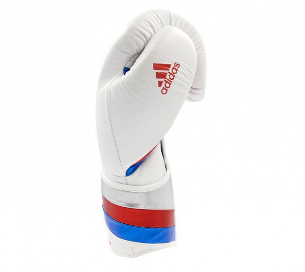 Перчатки боксерские AdiSpeed бело-сине-красные фото 12