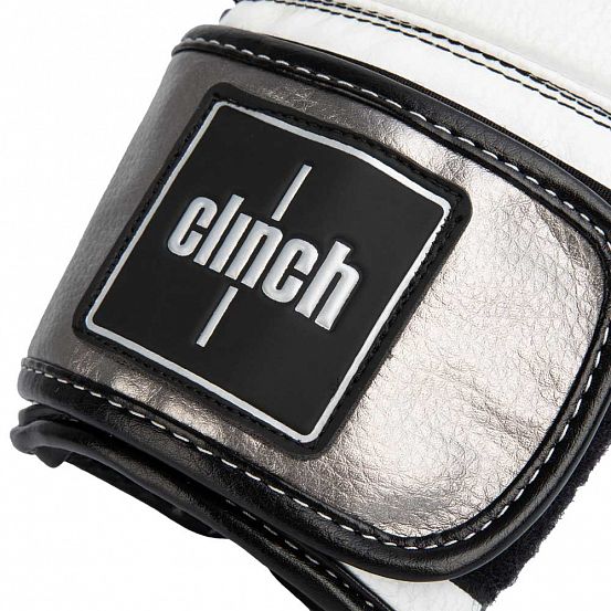 Перчатки боксерские Clinch Punch 2.0 бело-черно-бронзовые фото 8