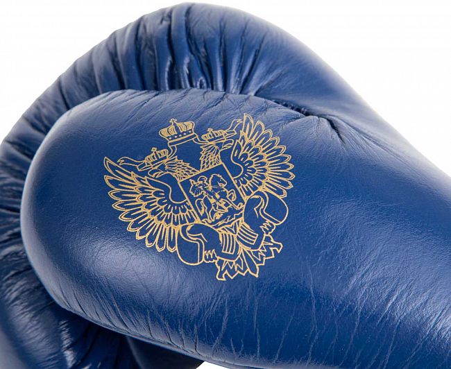 Перчатки боксерские Clinch Olimp Premium Олег Саитов синие фото 9