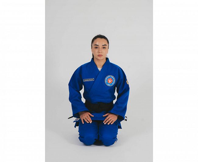 Кимоно для дзюдо Clinch Judo Gold FDR синее фото 16