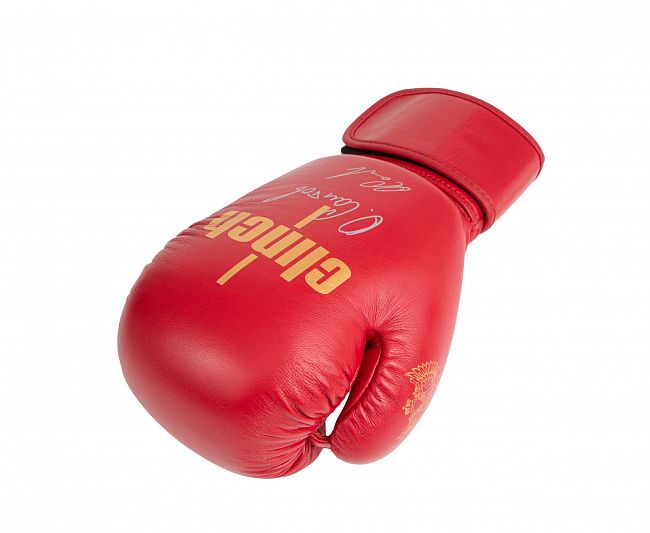 Перчатки боксерские Clinch Olimp Premium Олег Саитов красные фото 6