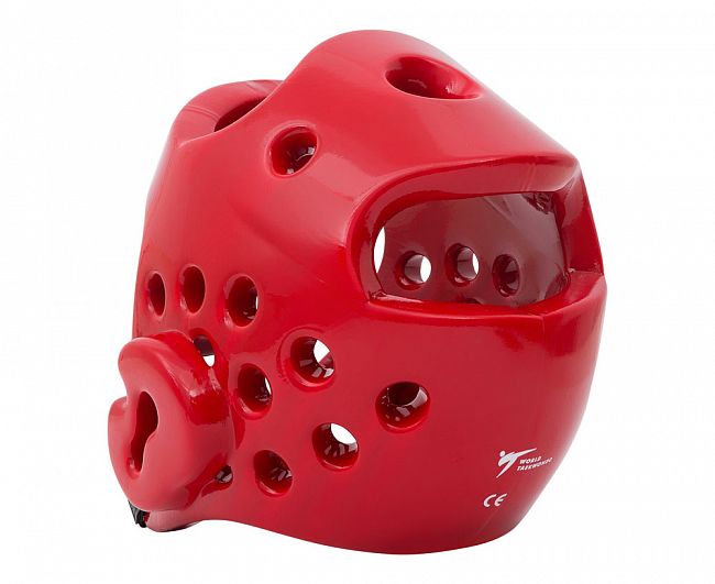 Шлем для тхэквондо Head Guard Dip Foam WT красный фото 4