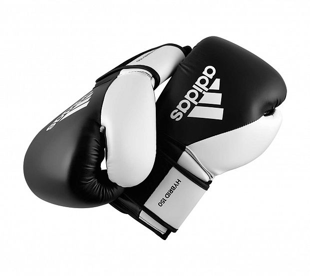 Перчатки боксерские Hybrid 150 черно-белые фото 9