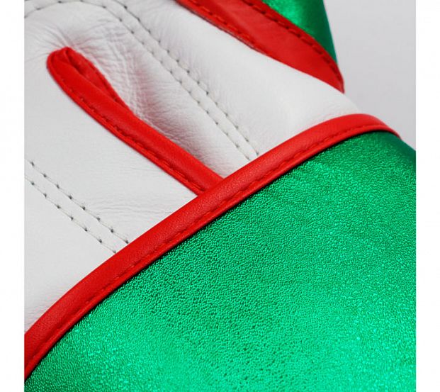 Перчатки боксерские Speed Pro красно-бело-зеленые фото 15