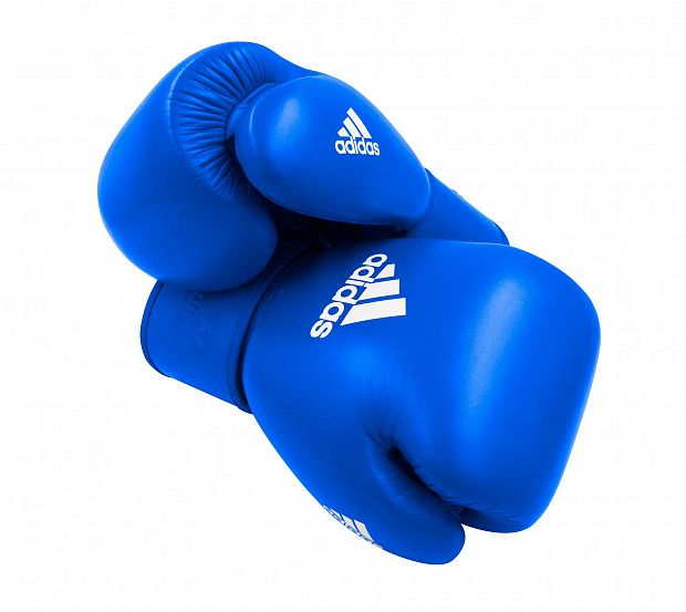 Перчатки боксерские Muay Thai Gloves 200 сине-белые фото 12