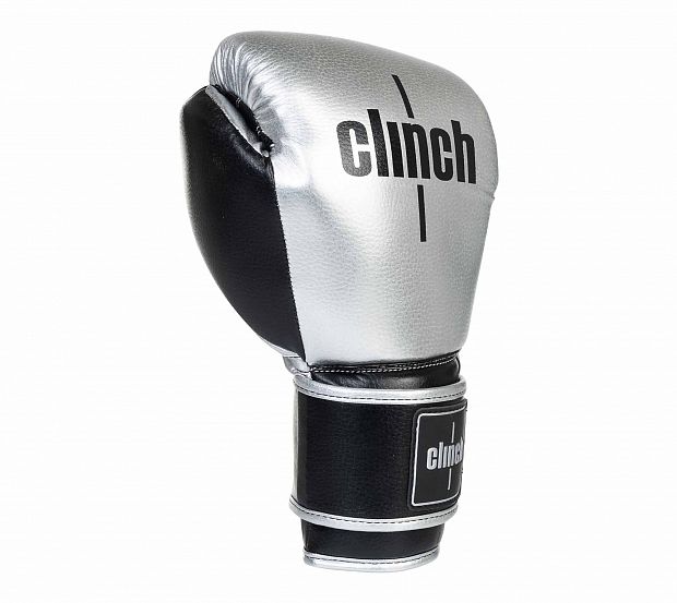 Перчатки боксерские Clinch Punch 2.0 серебристо-черные фото 3