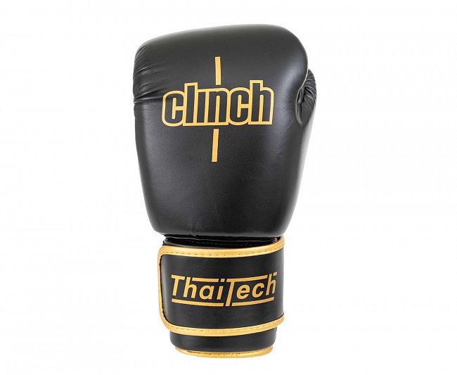 Перчатки боксерские Clinch Muay Thai черные фото 3