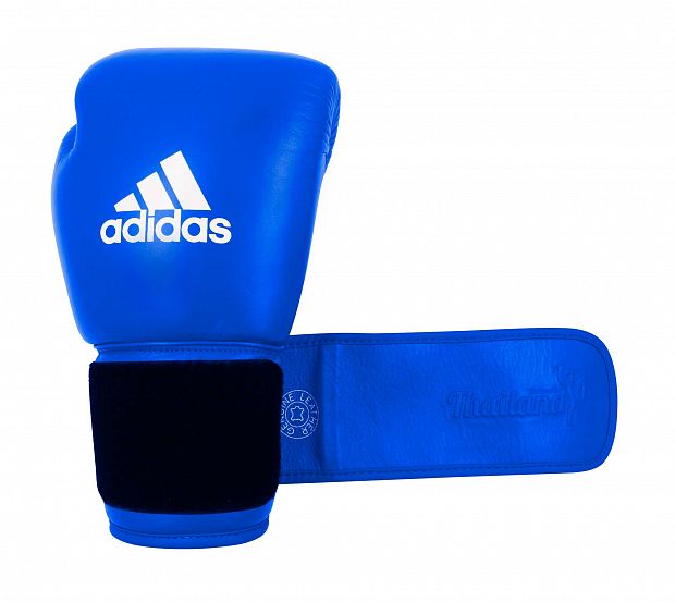 Перчатки боксерские Muay Thai Gloves 200 сине-белые фото 11