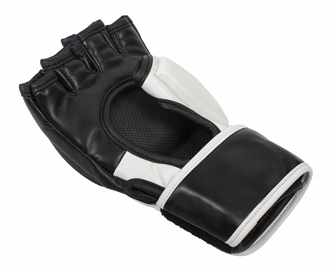 Перчатки для смешанных единоборств Clinch Combat черно-белые фото 3