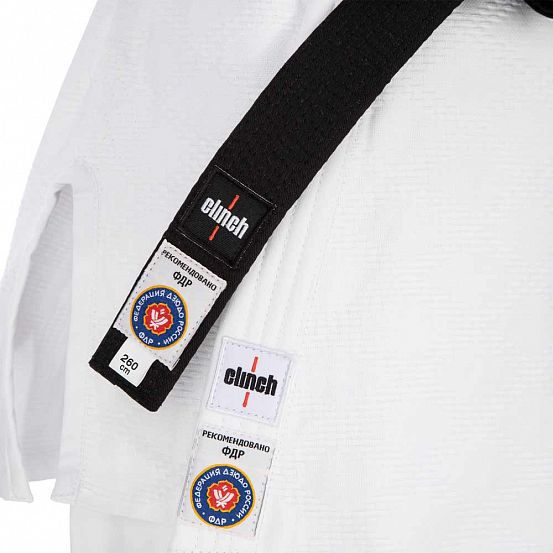 Кимоно для дзюдо Clinch Judo Gold FDR белое фото 7