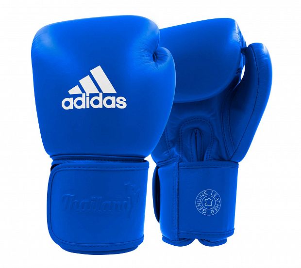 Перчатки боксерские Muay Thai Gloves 200 сине-белые фото 10
