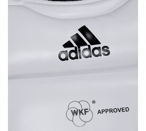 Защита корпуса детская Body Protector WKF белая c черным логотипом фото 3