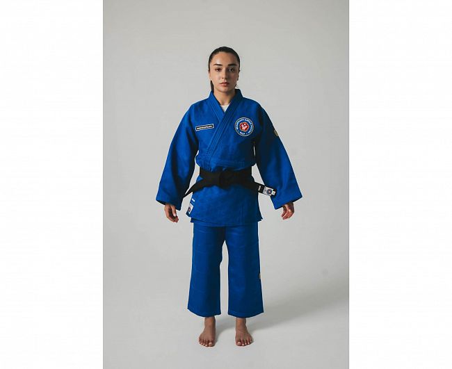 Кимоно для дзюдо Clinch Judo Gold FDR синее фото 17