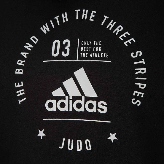 Толстовка с капюшоном (Худи) The Brand With The Three Stripes Judo черно-белая фото 3