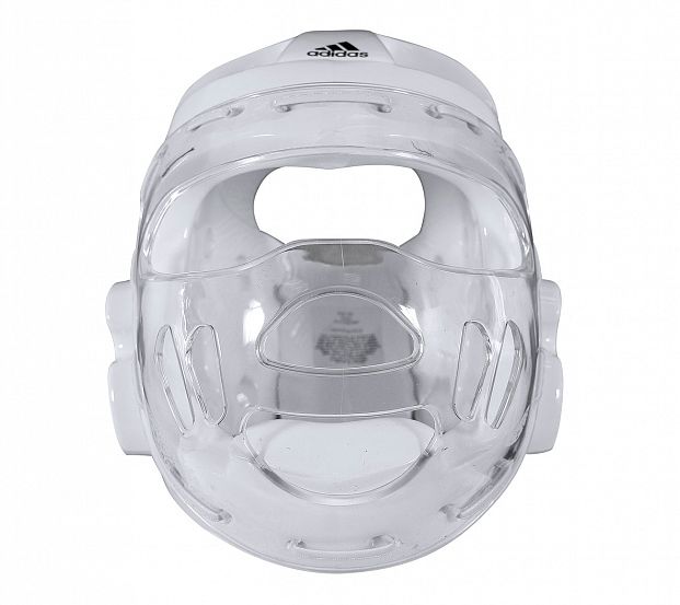 Шлем для тхэквондо с маской Head Guard Face Mask WT белый фото 9