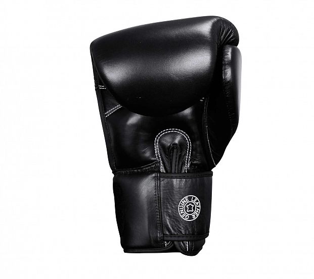 Перчатки боксерские Muay Thai Gloves 300 черно-белые фото 5