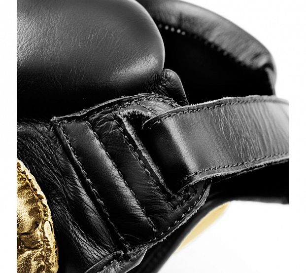Шлем боксерский AdiStar Pro Headgear черно-золотой фото 10
