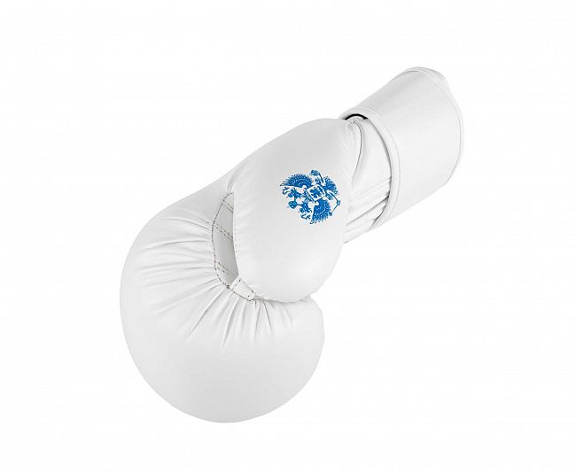 Перчатки боксерские Clinch Olimp 2.0 бело-синие фото 6