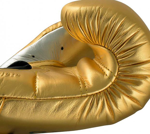 Перчатки боксерские AdiSpeed Metallic золото-серебристо-черные фото 16