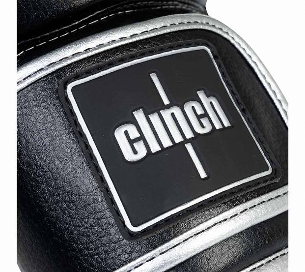 Перчатки боксерские Clinch Punch 2.0 черно-серебристые фото 7