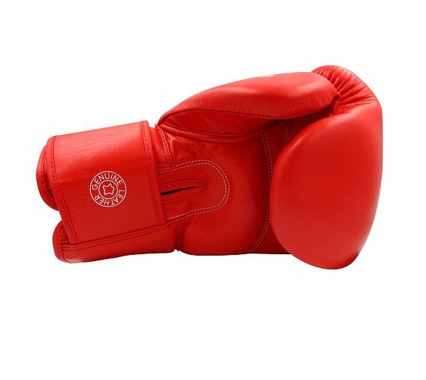 Перчатки боксерские Muay Thai Gloves 300 красно-белые фото 8