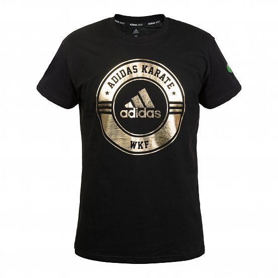 Футболка Combat Sport T-Shirt Karate WKF черно-золотая фото 2
