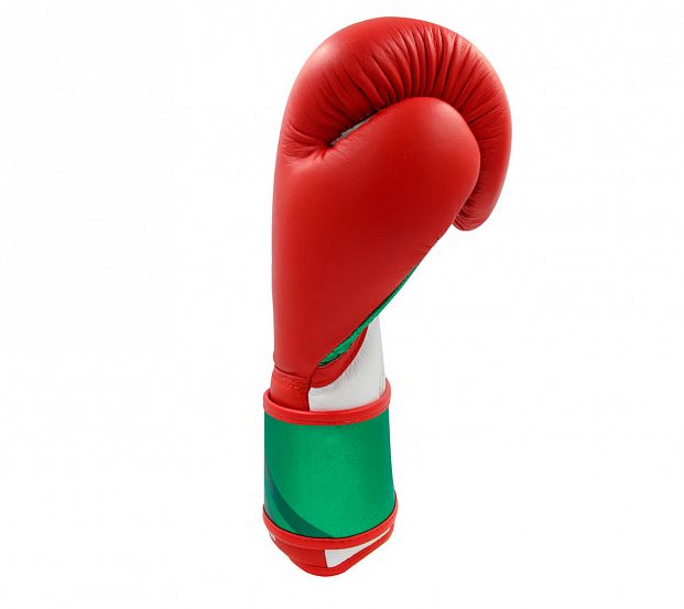 Перчатки боксерские Speed Pro красно-бело-зеленые фото 9