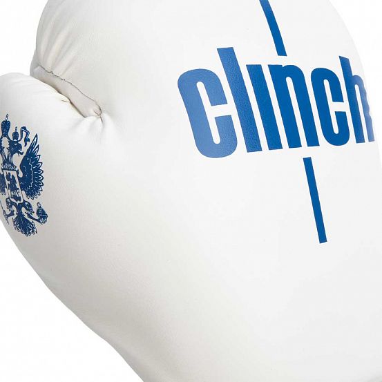 Перчатки боксерские Clinch Olimp бело-синие фото 8