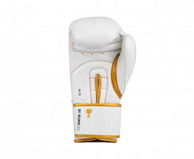 Перчатки боксерские Clinch Olimp Premium Champion Line бело-синие фото 4