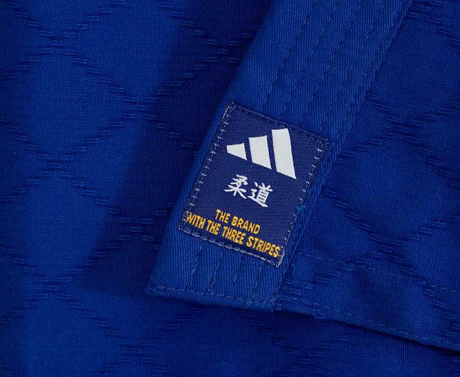 Кимоно для дзюдо подростковое Club синее с белыми полосками фото 9