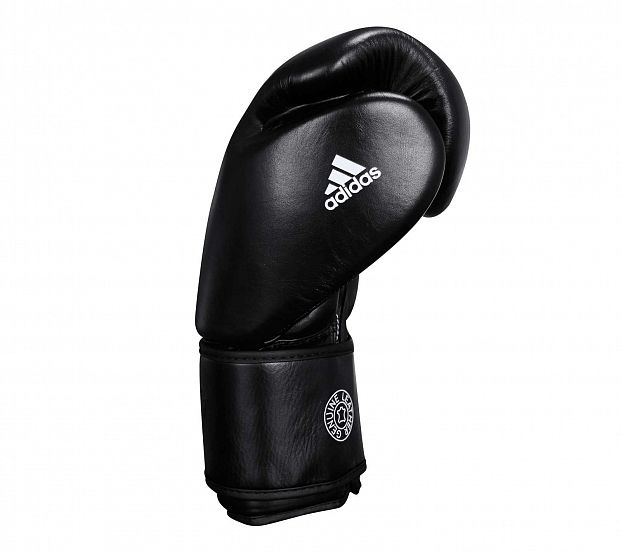 Перчатки боксерские Muay Thai Gloves 300 черно-белые фото 9