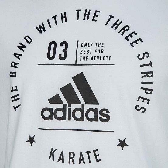 Футболка детская The Brand With The Three Stripes T-Shirt Karate Kids бело-черная фото 2
