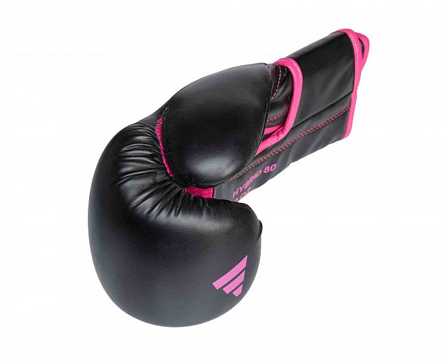 Перчатки боксерские Hybrid 80 черно-розовые фото 6