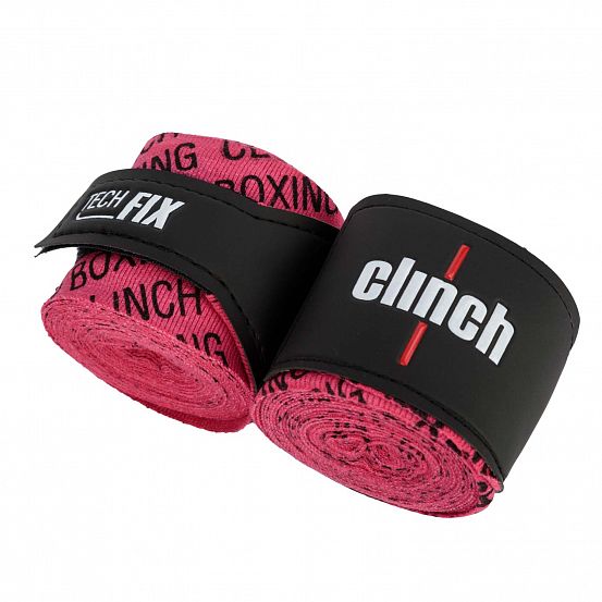 Бинты эластичные Clinch Boxing Crepe Bandage Tech Fix розовые фото 4