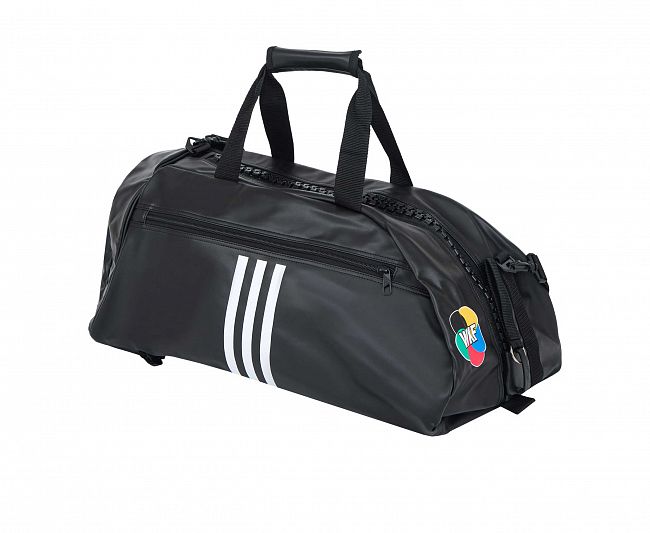 Сумка-рюкзак Training 2 in 1 PU Bag Karate WKF M черно-белая фото 3