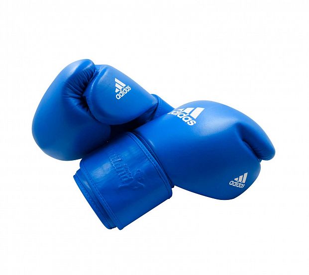 Перчатки боксерские Muay Thai Gloves 300 сине-белые фото 12
