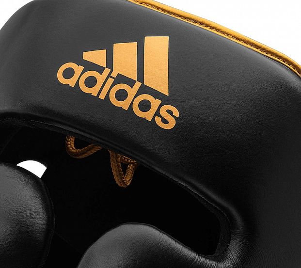 Шлем боксерский AdiStar Pro Metallic Headgear черно-серебристо-золотой фото 6
